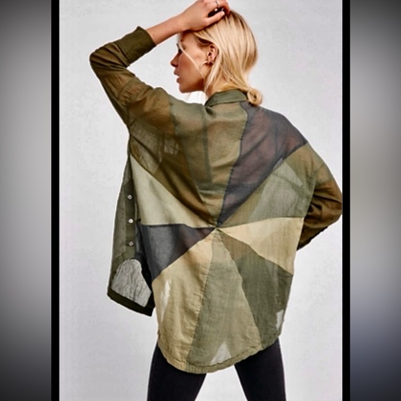 Free People Rainbow Rays Button-Down Shirt - Picture 2 of 7